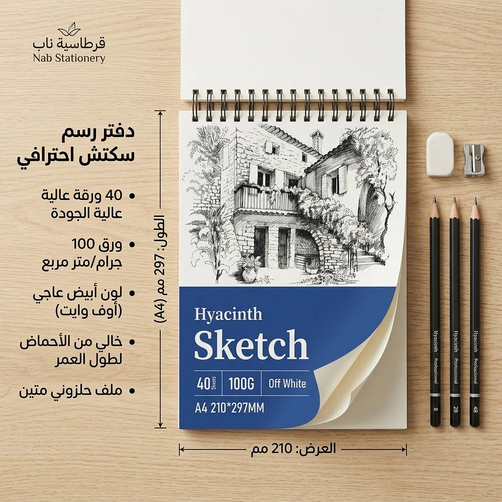 دفتر رسم 100 غرام 40 صفحة مقاس A4 Secondary image
