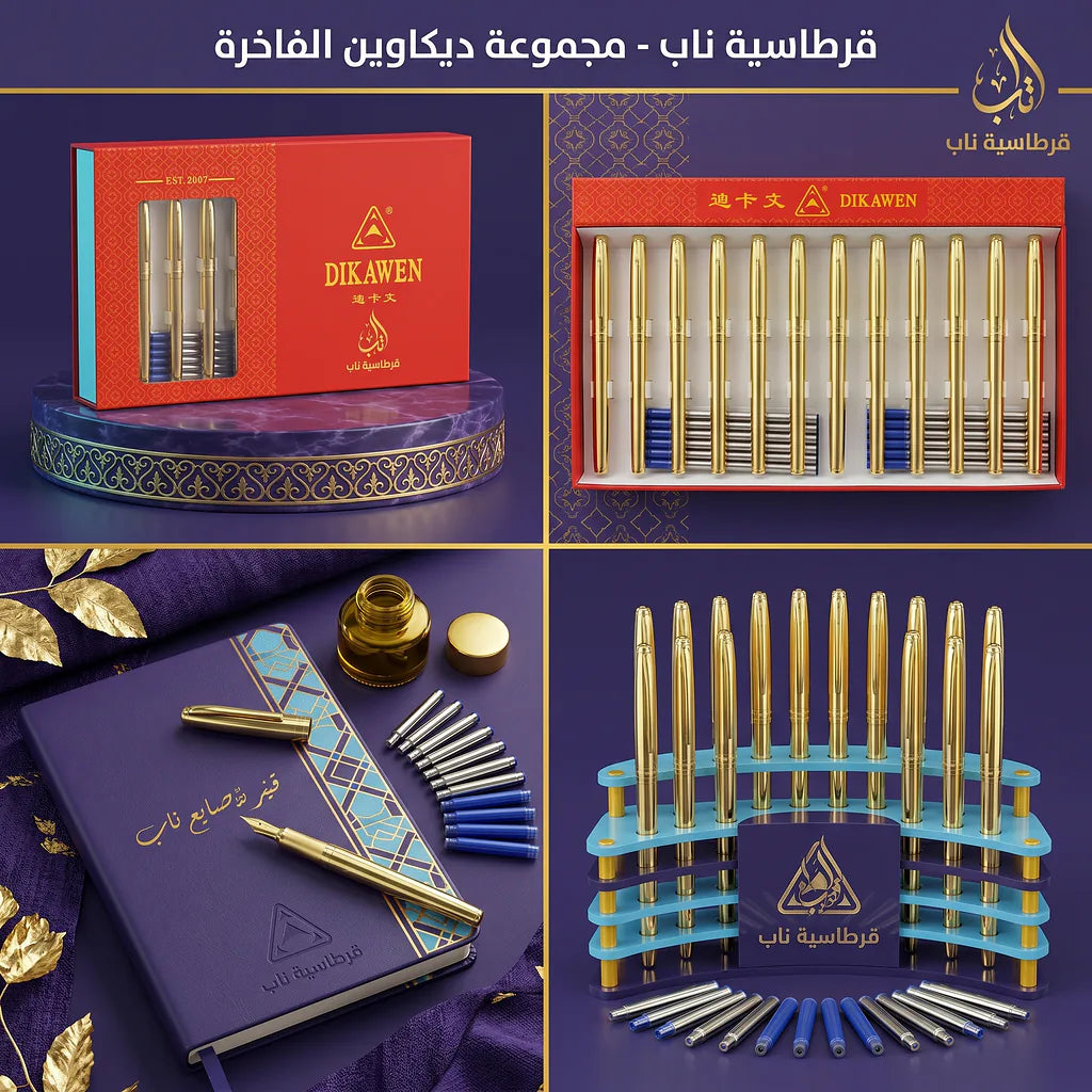 قلم حبر جاف فخم لون ذهبي