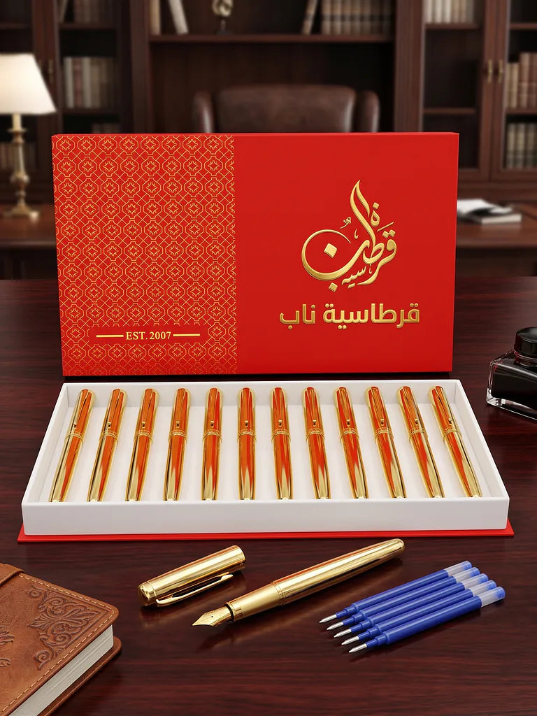 قلم حبر  فخم لون ذهبي الصورة الرئيسية للمنتج