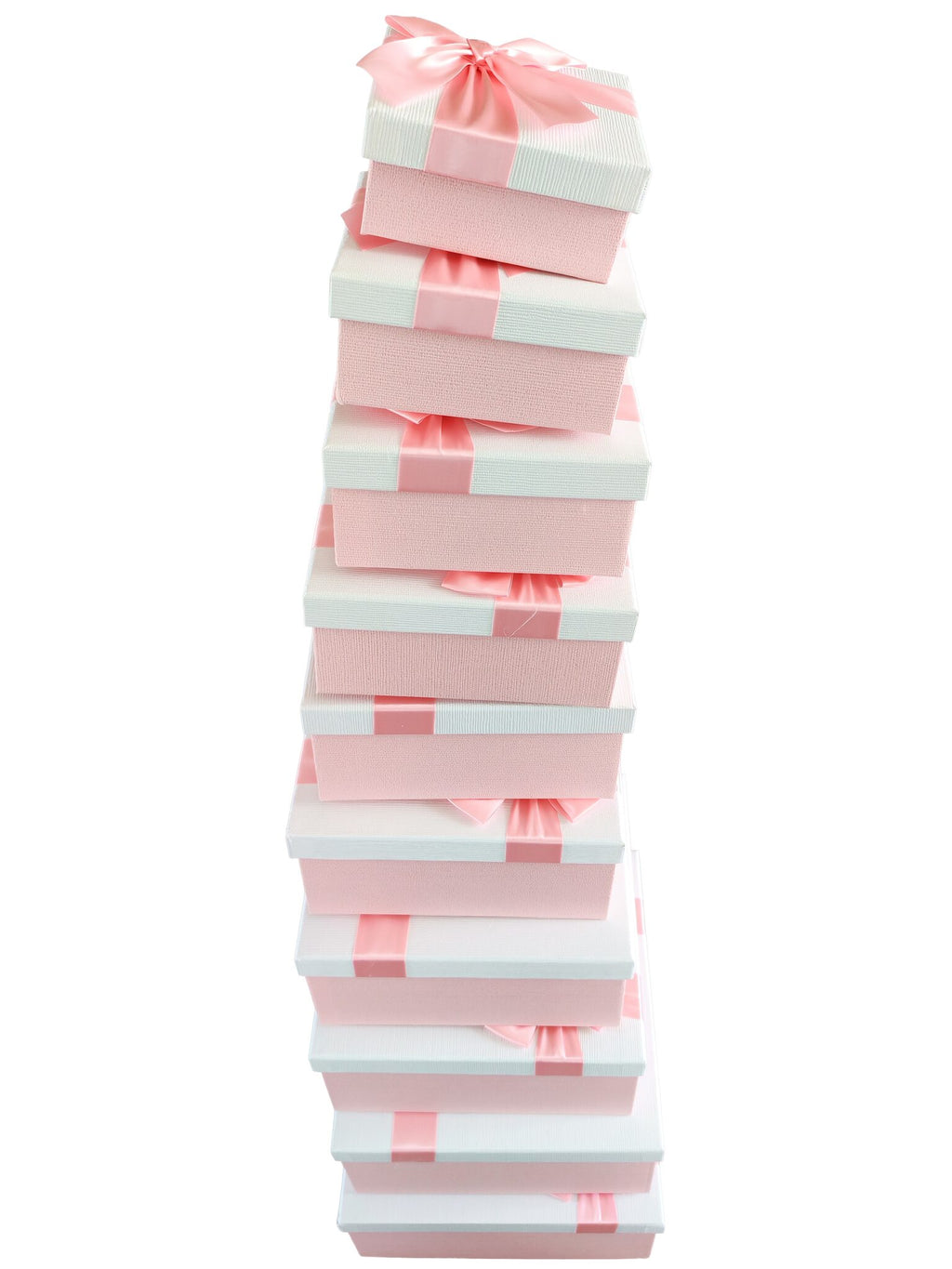 علبة هدايا 10 قطع مربعة لون وردي