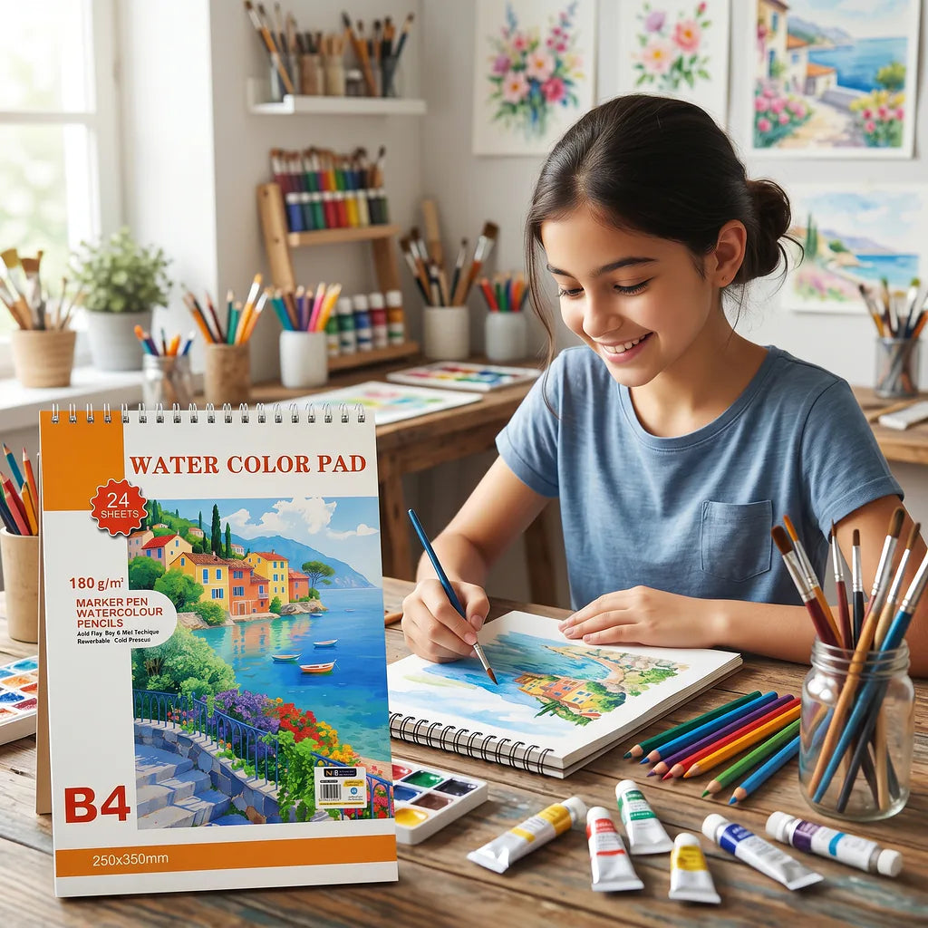 دفتر رسم 180 غرام 24 صفحة مقاس B4