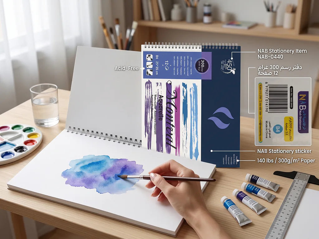 دفتر رسم 300 غرام 12 صفحة مقاس B4 Secondary image