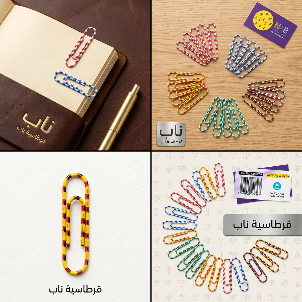 مشبك ورق زيبرا 50 مم  (25 قطعة)