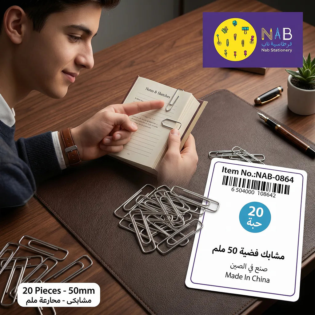 مشبك ورق مثلثي 28مم الوان متعددة (80 قطعة)